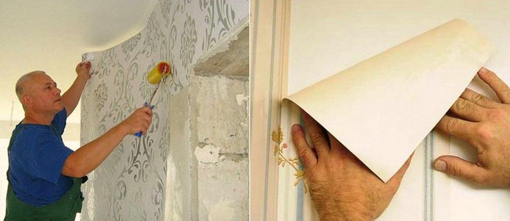Перед поклейкой обоев на водоэмульсионную краску следует очень хорошо подготовить стены, иначе полотна могут быстро отстать от поверхности