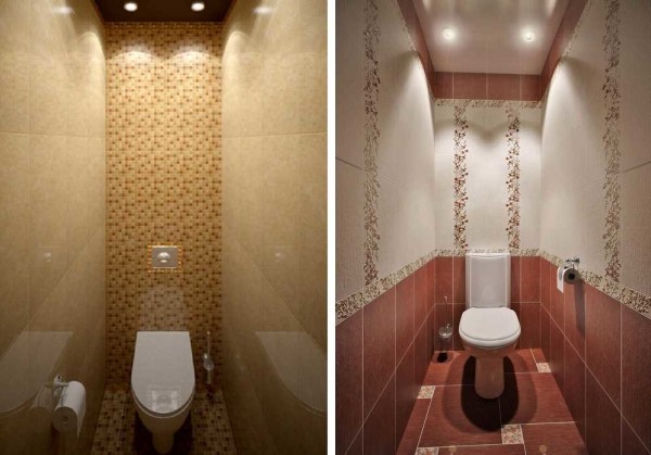 Разный дизайн туалета одинакового размера