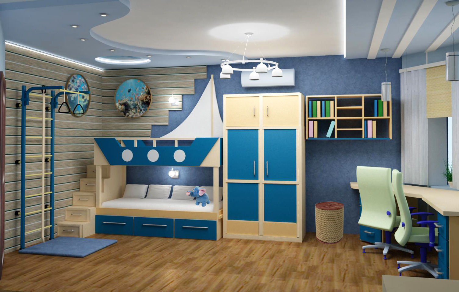 красивая детская спальня для ребенка