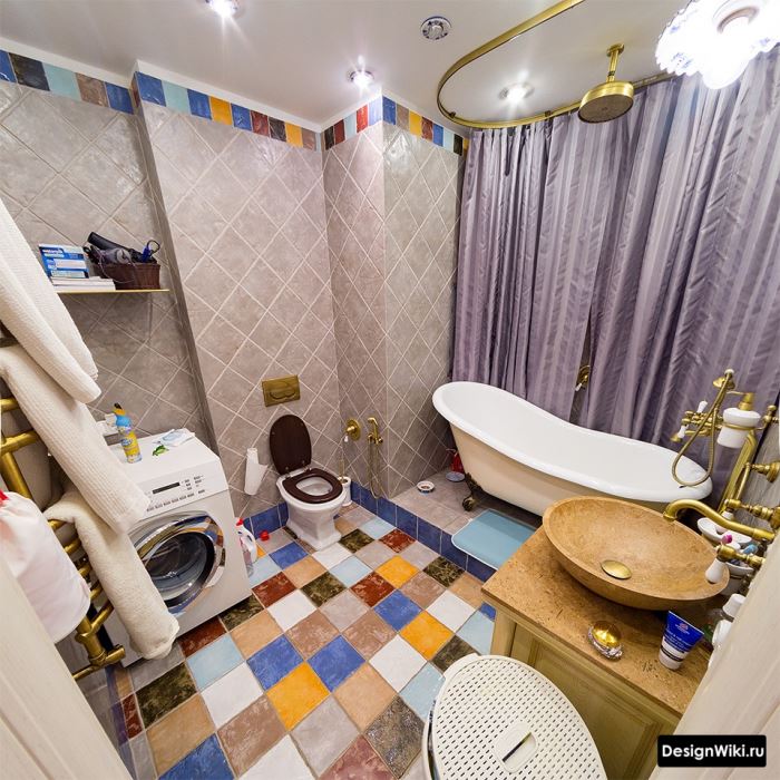 Ванная комната в стиле эклектика