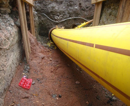 Прокладка газопровода под преградами