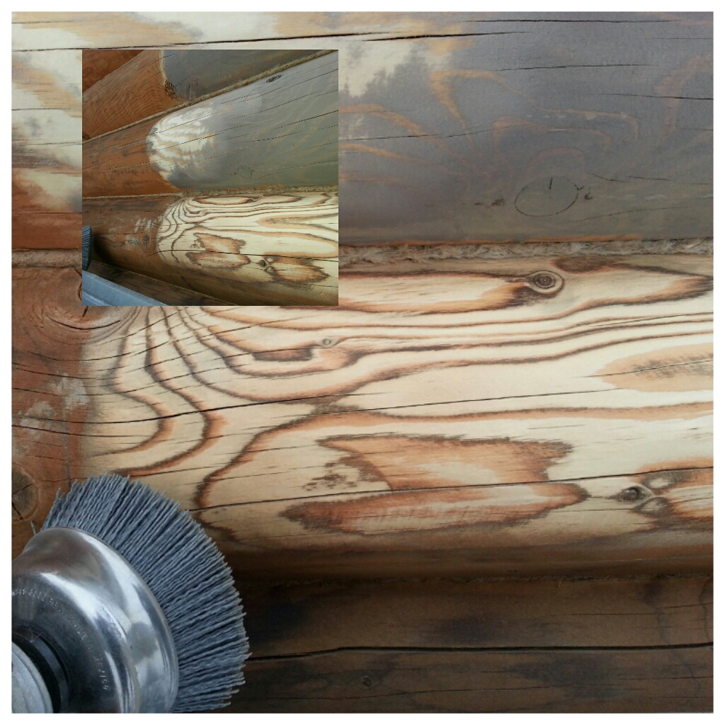 Пример декорирования - браширование древесины