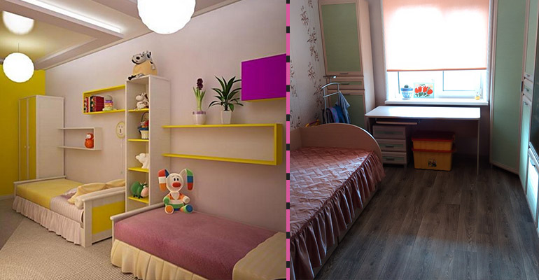 Недорогой ремонт детских комнат (57 фото)