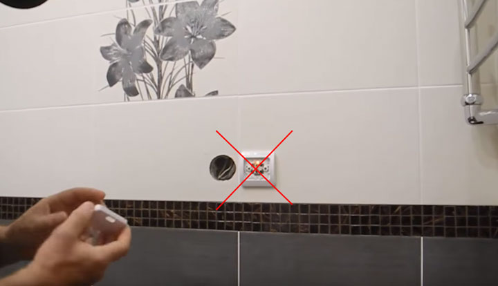 почему нельзя ставить выключатель внутри ванной комнаты