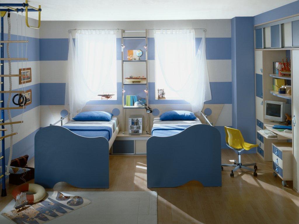 яркая детская комната для мальчика дизайн